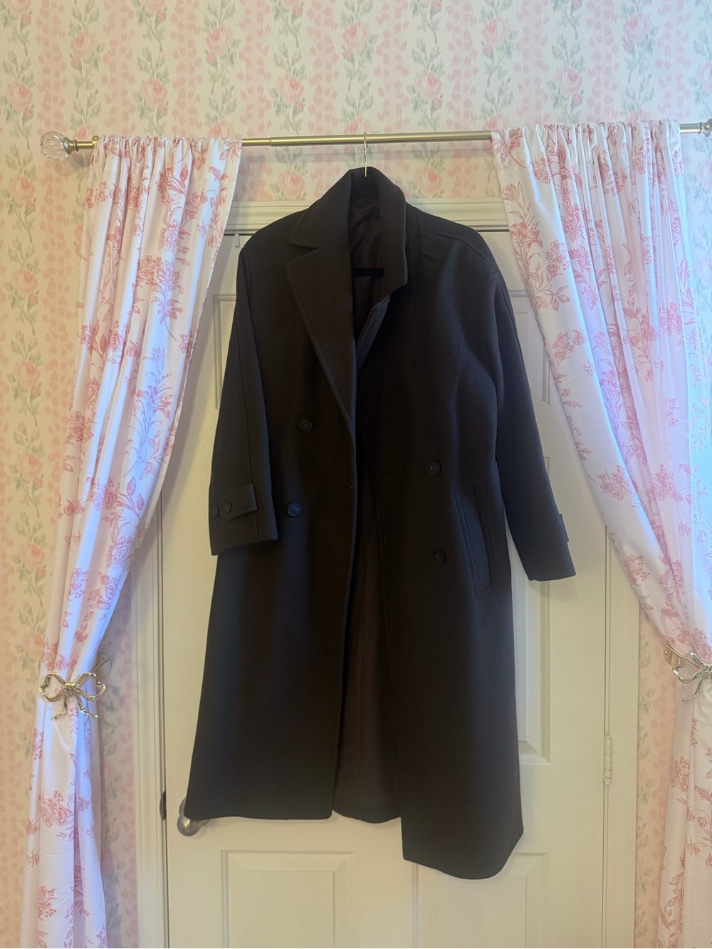 NWOT Zara Double-Breasted Dark Brown Coat